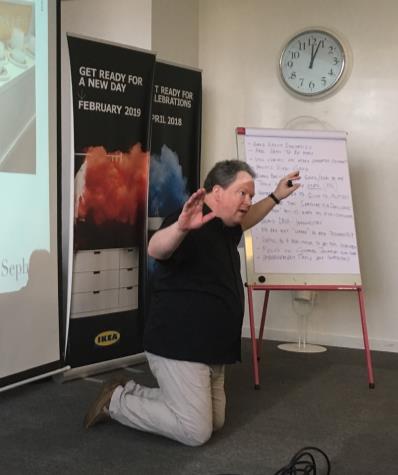 Magnus Brehmer presenting at an IKEA conference